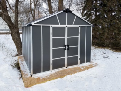 Palram - Canopia Yukon 11' x 9' antracit - heavy duty prostorný domek s možností dalšího rozšíření (základní modul)