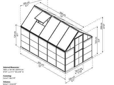 Palram - Canopia Hybrid 6x10 - polykarbonátový skleník