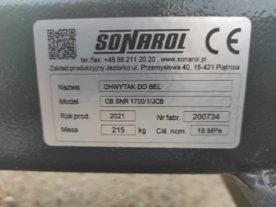 Kleště na balíky CBE SNR 1700 JCB