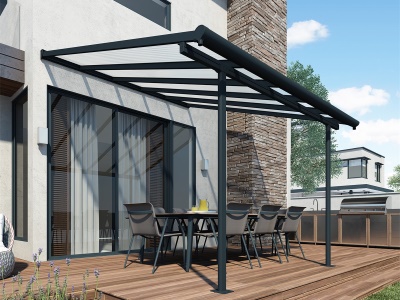 Palram - Canopia Sierra 3000 antracit 3 x 3 - hliníková (montovaná) pergola