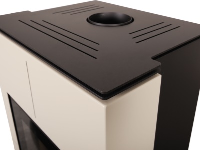 HS Flamingo SAPORO 11/7 krém ER - teplovodní krbová kamna s 7 kW výměníkem a el. regulací