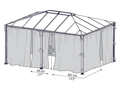 Palram - Canopia Závěsy pro Martinique 5000