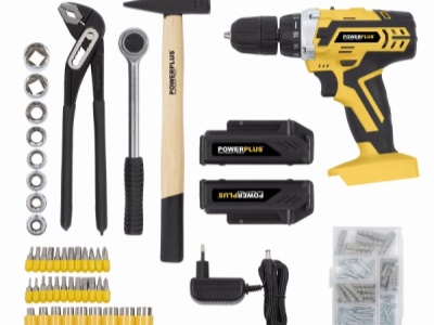 POWX00825 - Aku šroubovák / vrtačka 20V LI-ION  plus  133ks příslušenství