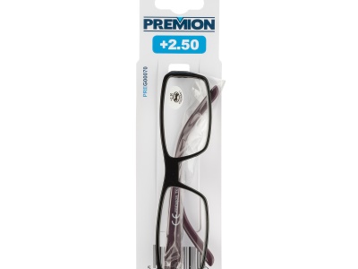 PREG00070 - Brýle čtecí MODEL 4 černá/červená  plus 2.50