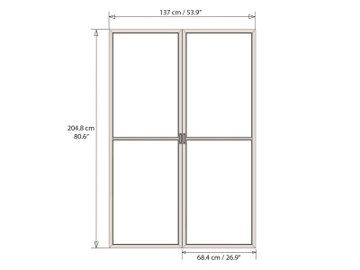 Palram - Canopia Dveře s moskytiérou pro Torino / San Remo  (antracit)