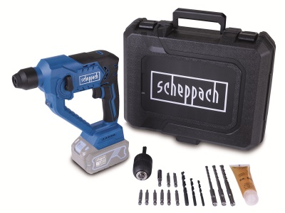 Scheppach C-RHD130-X - aku 20 V IXES vrtací kladivo SDS Plus 3v1 s příklepem, kufrem a příslušenstvím (bez baterie a nabíječky)