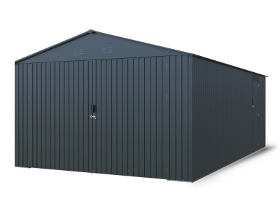 Riwall PRO RMCG 20x13 Anthracite - kovová garáž 3,8 x 6 m se sedlovou střechou Antracit
