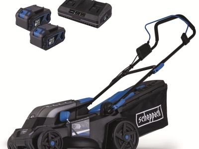 Scheppach BC-MP380-X-SET XL2 - 2x 20 V IXES aku sekačka 4v1 s bezuhlíkovým motorem + 2x 4Ah baterie +  nabíječka 4,5 A