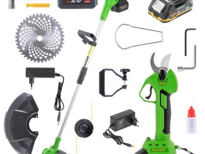 Sada aku vyžínač PTA24-BL a nůžky na větve ES25Li