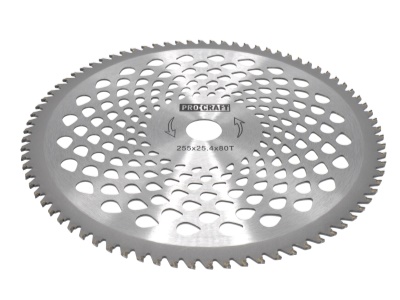 Nůž křovinořezu (kotouč) (D255*25.4) 60T karbid wolframu PROCRAFT