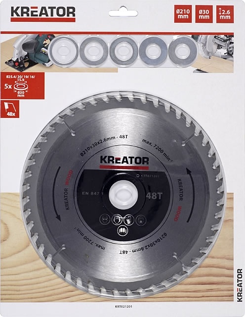 KRT021201 - Pilový kotouč na dřevo 210 mm, 48 Z