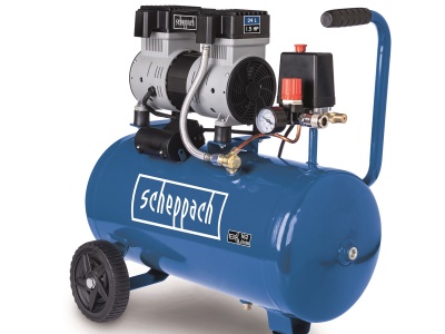 Scheppach HC 26 Si - ultra tichý bezolejový dvouválcový kompresor 24 l