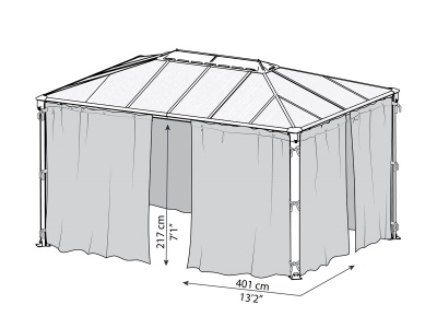 Palram - Canopia Závěsy pro Martinique 4300