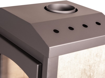 HS Flamingo VEGA bělený dub - krbová kamna