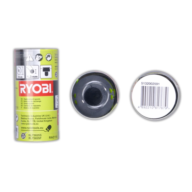 Ryobi RAC 119 - 3 x strunová hlava s strunou 1,2 mm RLT 3025 S