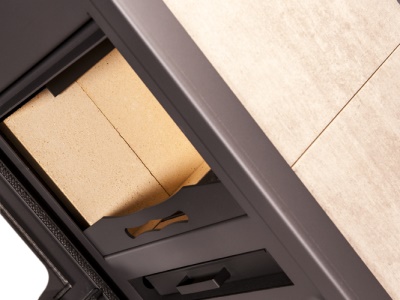 HS Flamingo VEGA bělený dub - krbová kamna