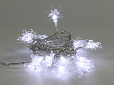 Řetěz vločky Bílá 20 LED