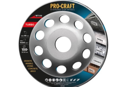 Diamantový brusný kotouč (hrncový) Procraft WT150 Turbo