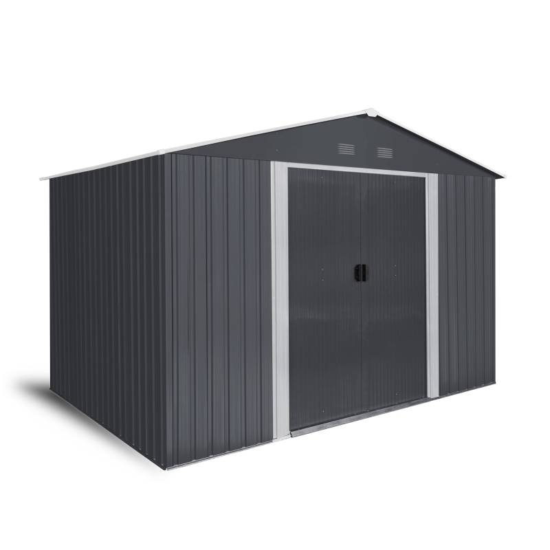 Riwall PRO RMSA 8x10 Anthracite - zahradní domek kovový 3 x 2,4 m se sedlovou střechou antracit