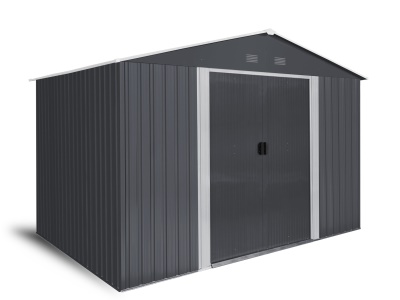 Riwall PRO RMSA 8x10 Anthracite - zahradní domek kovový 3 x 2,4 m se sedlovou střechou antracit