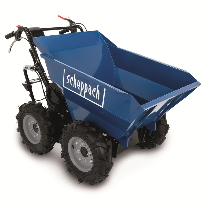 Scheppach DP 3000 - Kolový přepravník 4x4 s nosností 300 kg a mechanickým sklápěním korby