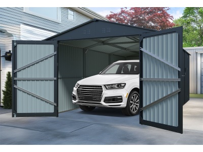 Riwall PRO RMCG 20x10 Anthracite - kovová garáž 3 x 6 m se sedlovou střechou Antracit