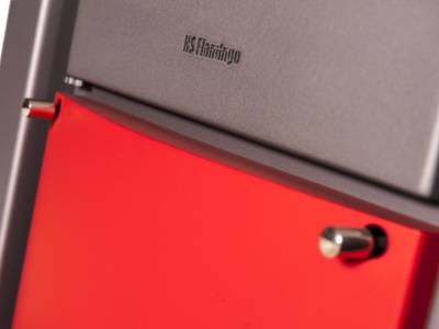 HS Flamingo Amos červená - krbová kamna