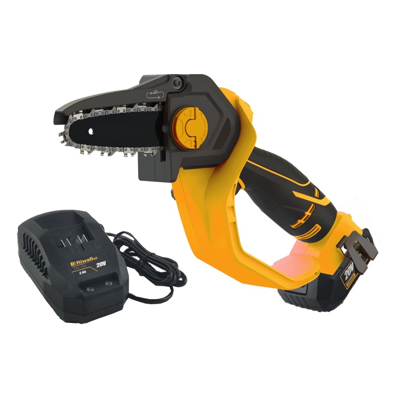 Riwall PRO RAHS 1820i SET - aku ruční řetězová pila 20 V s bezuhlíkovým motorem + 2Ah baterie + nabíječka