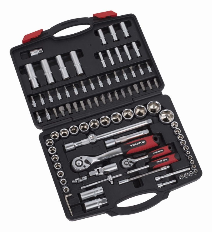 KRT500119 - 94-dílná gola sada 1/2" , 1/4" v kufru
