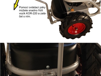 Podvozek řiditelného vozíku KOR 220 pro stroj Panter