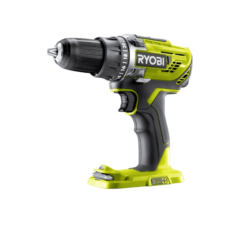 RYOBI R18DD3-0 - aku 18 V kompaktní šroubovák/vrtačka ONE+ (bez baterie a nabíječky)