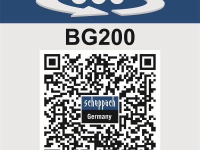 Scheppach bg 200 - dvoukotoučová bruska s indukčním motorem