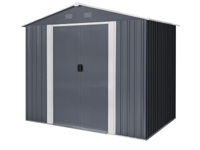Riwall PRO RMSA 6x8 Anthracite - zahradní domek kovový 2,4 x 1,7 m se sedlovou střechou Antracit