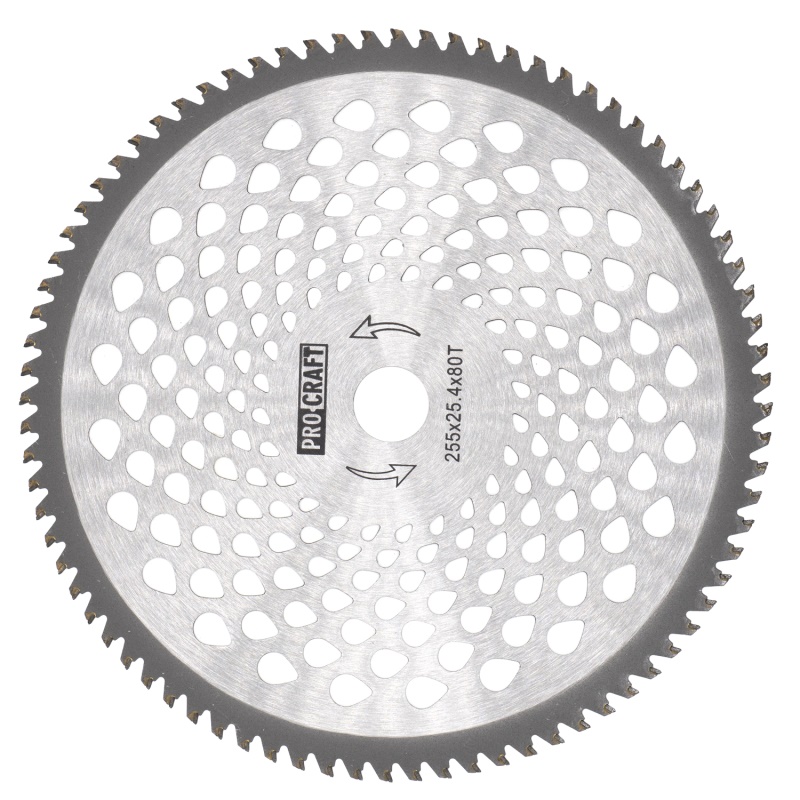 Nůž křovinořezu (kotouč) (D255*25.4) 80T karbid wolframu PROCRAFT