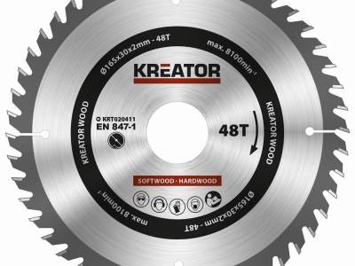 KRT020411 - Pilový kotouč na dřevo 165mm, 48T