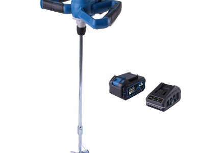 Scheppach BC-PMX100-X-SET L - 20 V IXES aku míchadlo stavebních materiálů + 4Ah baterie + nabíječka 2,4 A