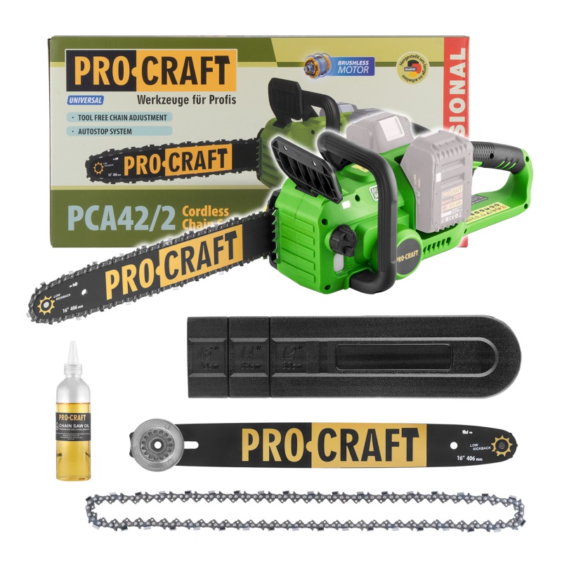 Aku řetězová pila Procraft PCA42/2 (bez baterie a nabíječky)