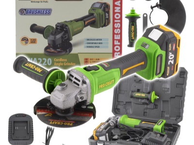 Aku úhlová bruska Procraft PWА220, 125mm
