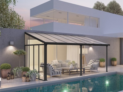 Palram - Canopia Boční stěna k pergolám Sierra / Capri (antracit)