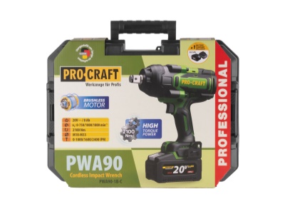 Aku rázový utahovák Procraft PWA90
