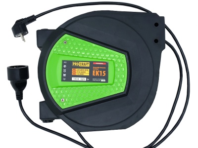 Samonavíjecí prodlužovací kabel, buben 230V EK15