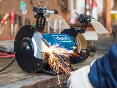 Scheppach SM 150 LB - dvoukotoučová bruska ( kotouč / kartáč )