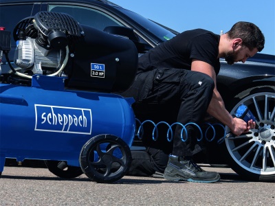 Scheppach HC 53 DC - dvoupístový olejový kompresor 50 L / 10 bar
