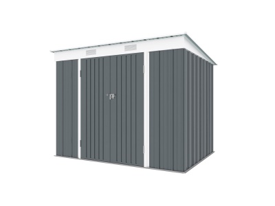 Riwall PRO RMSP 6x8 Anthracite - zahradní domek kovový 2,4 x 1,8 m s pultovou střechou antracit