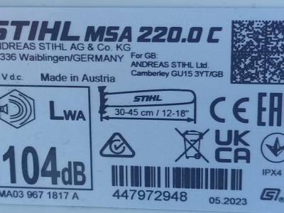 Aku Motorová pila Stihl MSA 220.0 C-B