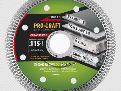 Diamantový řezný kotouč Ceramic PRO Procraft DM115