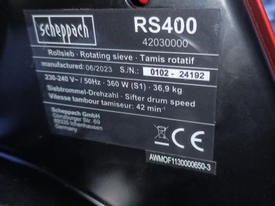 Katrovačka a přesívač zeminy Scheppach RS 400
