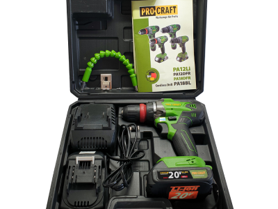 Procraft aku sada nářadí 20V 6dílů 2 x baterie 2.0Ah s nabíječkou