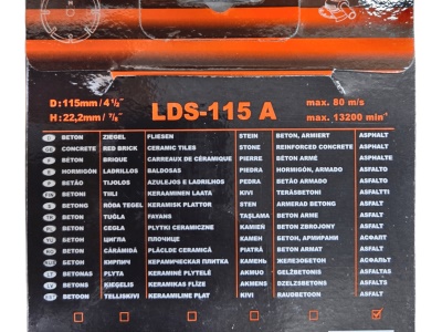 DWT LDS-115 A - diamantový segmentový řezný kotouč 115 mm