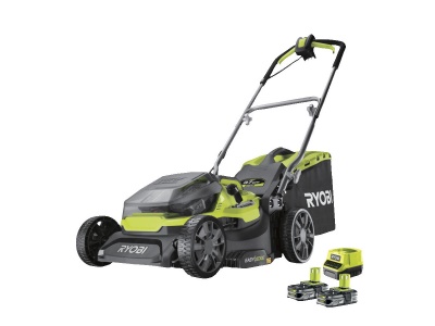 RYOBI RY18LMH37A-225 - 18V One+ sekačka na trávu, záběr 37 cm, koš 45 l, mulčování, 2x 2,5 Ah akumulátor, nabíječka